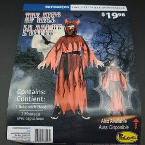 Halloween King of Hell Boys Dress Up Costume , One Size, NWT